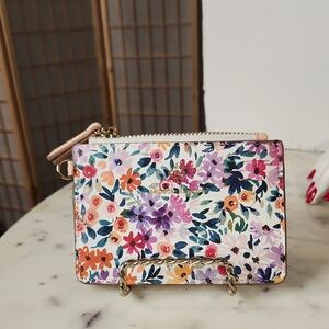 Nanette Lepore Floral Zip Wristlet - Pink, Purple, Orange, Blue, Green